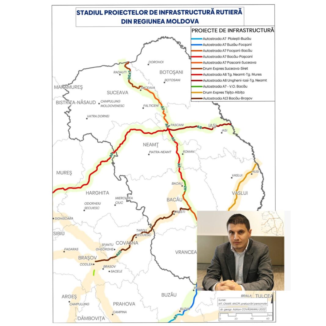Analiză. Stadiul lucrărilor de infrastructură în Moldova, o analiză realizată de Adrian Covăsnianu – Asociația “Moldova vrea autostrada” stadiu lucrari autostrazi Moldova